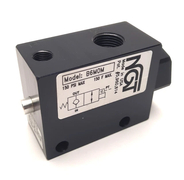 NGT B6M0M Balanced Pilot Operated Check Valve, Manual Release, 3/8" NPT, 150 Psi