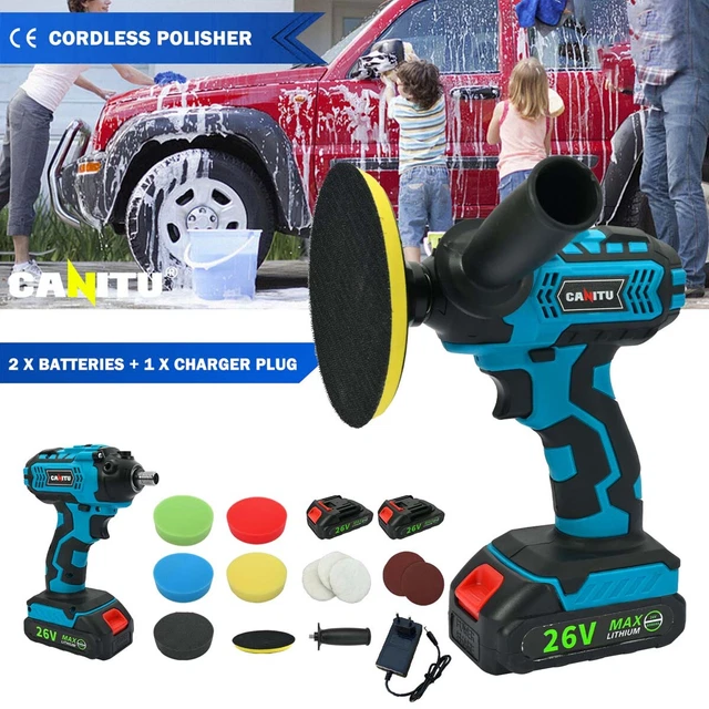 Polisseuse Orbitale Professionnelle 12V Avec 2 Batteries - Vitesse Variable, Disque 145mm