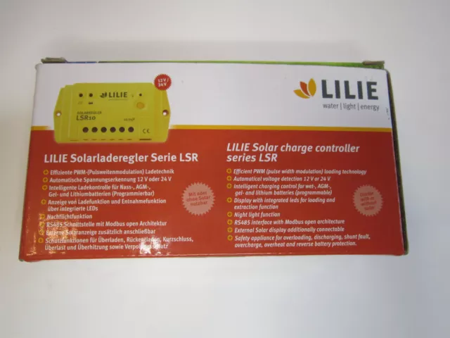 Lilie LSR 10 Laderegler PWM 12 V, 24 V 10 A      1700