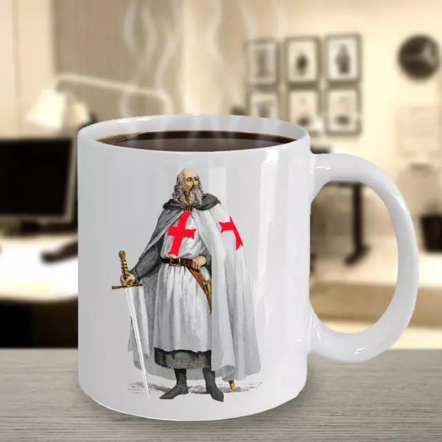 Knights Templar coffee mug - Jacques de Molay - Masonic accessories gift 2