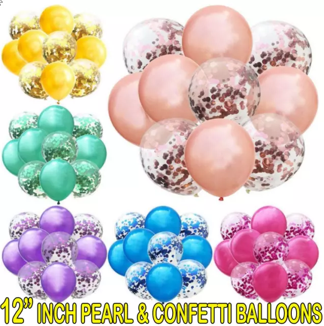 10-50 BALLOONS METALLIC LATEX PEARL 10" Helium/Air Wedding Birthday Part