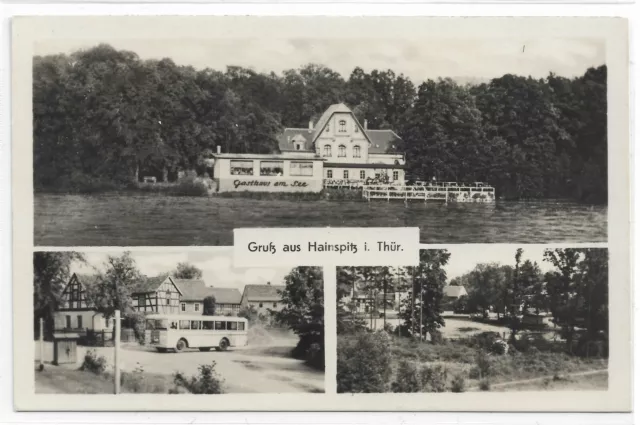 AK Hainspitz Gruß aus.. " Gasthaus am See , Hainspitz ( Thür.) "