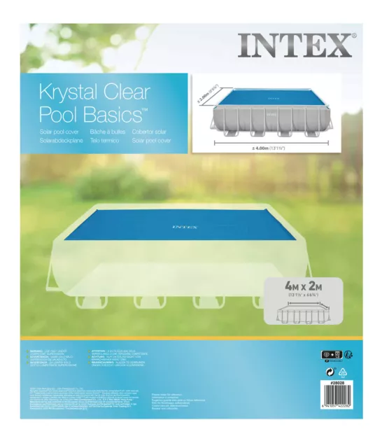 Intex 4m x 2m Solar Cover Retangular Ultra Frame Swimming Pool #28028