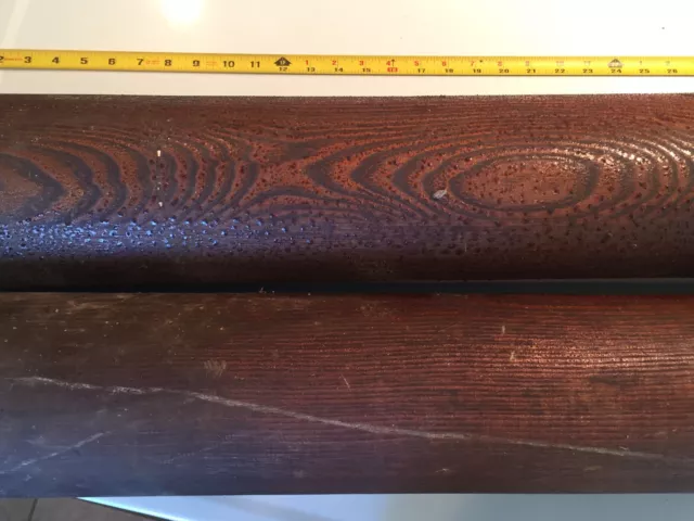 Qty 2 ARCH SALVAGE-ANTIQUE WOOD COLUMNS/PILLARS ~ 54.5" LONG 7
