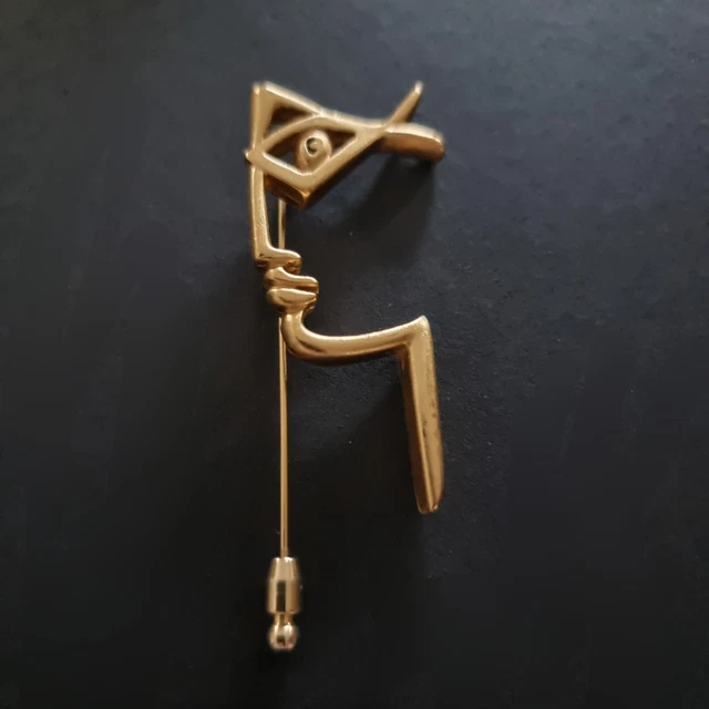 Broche d'après Jean Cocteau : Le Profile (argenté