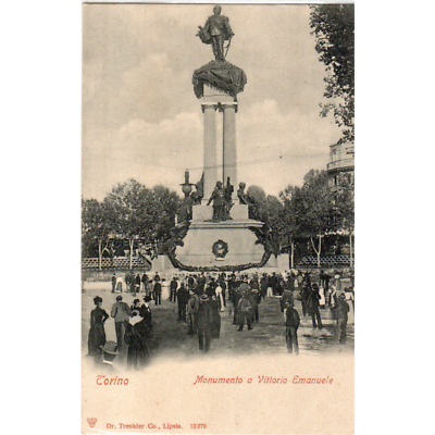 Torino Città Monumento Alessandro Lamarmora PIEGA cartolina MX0424 