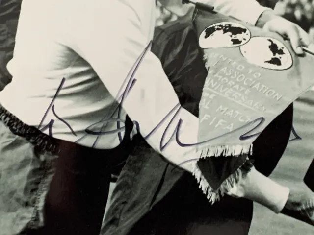 Photo autographe signée Jimmy Armfield Angleterre Blackpool Legend Leeds Bolton 2