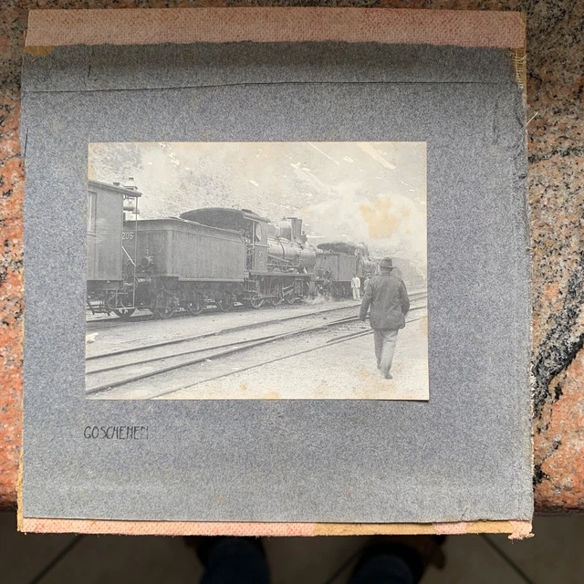 GOSCHENEN GOTHARD  SCWEIZ SUISSE - TRAIN TRENO 1900 foto Su Cartoncino