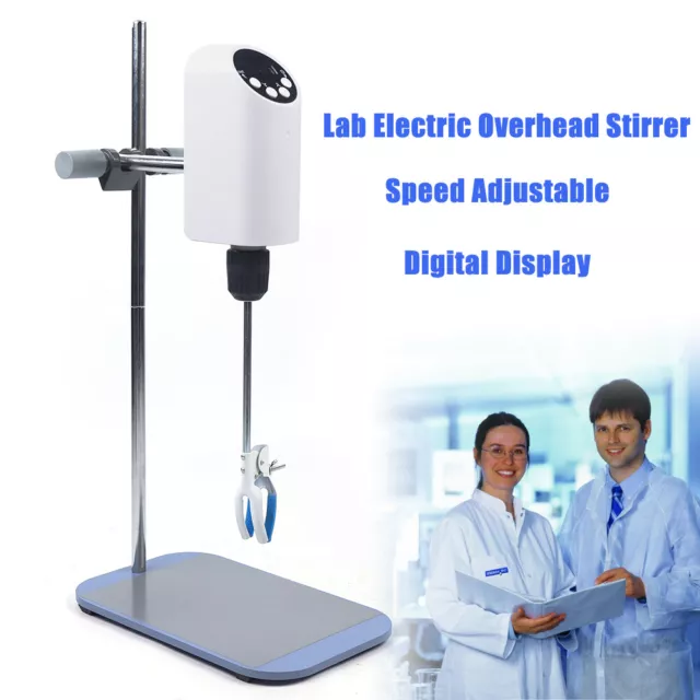 Digital Electric Overhead Stirrer Mixer Agitator Homogenizer Adjustable Speed US