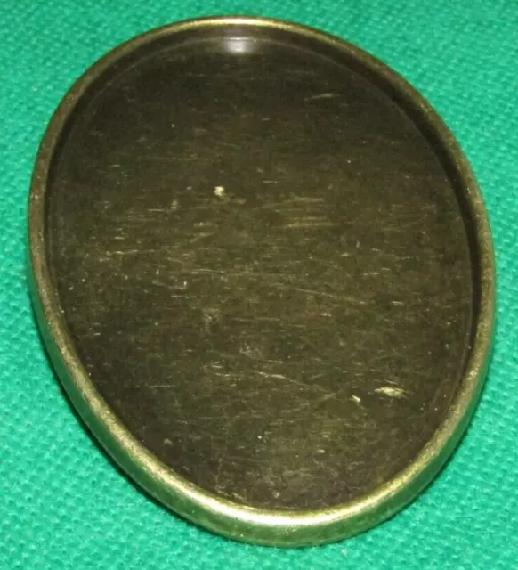 Belt Buckle "BLANK OVAL" Brass Color, Oval, Fit 4 cm Belt. Free Shipping. 3