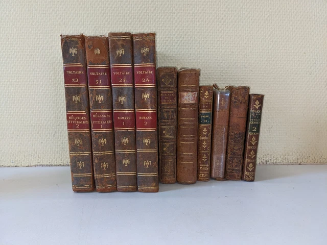 1 LOT DE 8 livres anciens de science vintage décoration 19/20ème)(g6