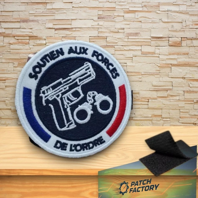 Écusson Brodé Soutien Aux Forces De L'Ordre – 8x8 Cm, Qualité Pro, à Coudre, Neuf