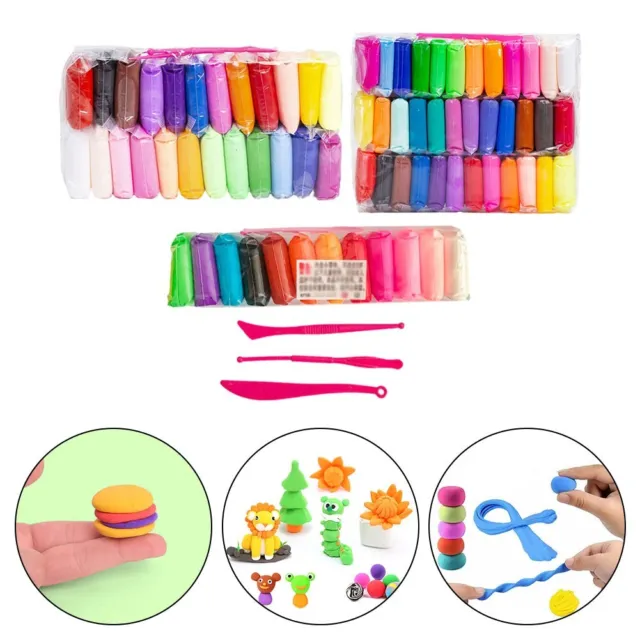 Colorido conjunto de arcilla de modelado de 12 paquetes de arcilla seca al aire juguete educativo hágalo usted mismo