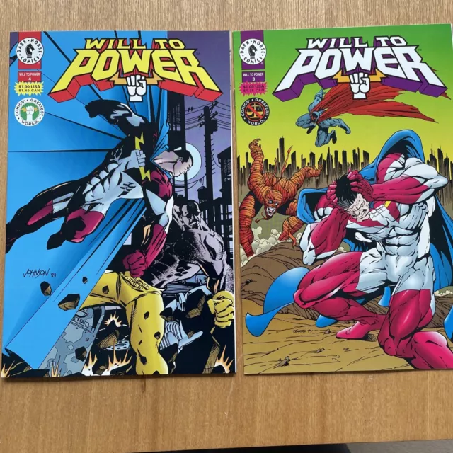 WILL TO POWER # 3 and #4 Dark Horse Comics - June 1994