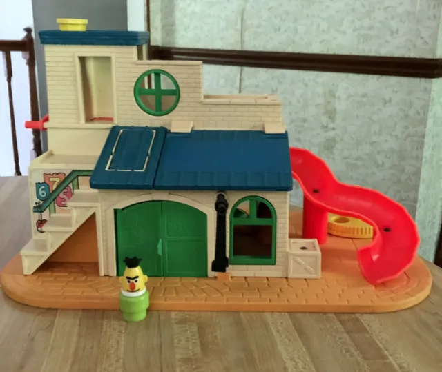 Vintage Fisher Price Little People Sesame Street Clubhouse Slide Lever & Bert