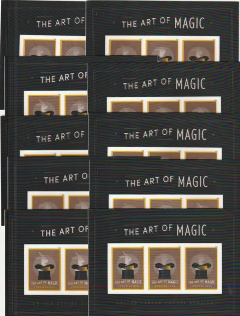 Ten THE ART OF MAGIC  Souvenir Sheets (3 Forever Stamps per sheet) SCOTT #5306