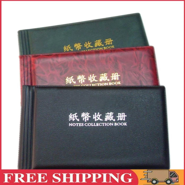 20 Pages Paper Money Currency Banknote Collection Book Storage Album