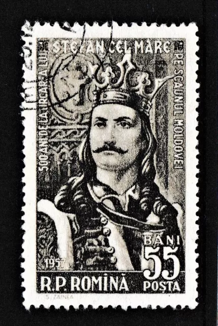 Used 55B  " STEPHEN THE GREAT " Romania 1957