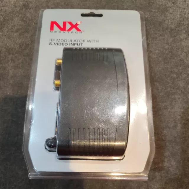 NEW Nexxtech RF Modulator Video Converter  Audio Stereo TV Games Adapter