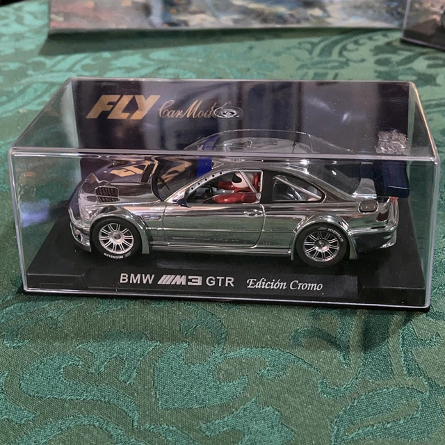 FLY -BMW M3 GTR -CHROME -NEW IN DISPLAY BOX—1/32 Scale SLOT CAR