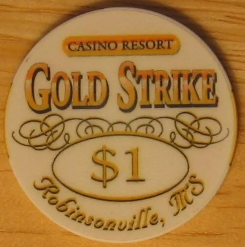 Gold Strike $1 Casino Resort Poker Chip Mississippi