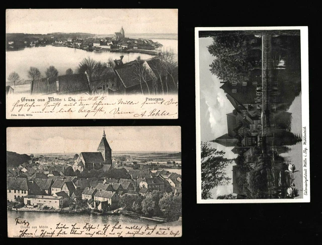 MÖLLN LOT ANSICHTSKARTEN MIT 3 AK POSTKARTEN ab 1905