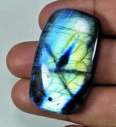 102cts. Naturel Multi Flash Labradorite Rectangle Cabs Pierre précieuse en...