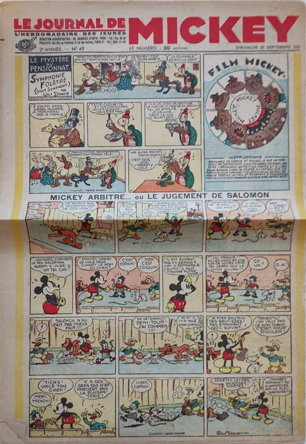 LE JOURNAL DE MICKEY avant guerre 2ème année n°18 du 17 février 1935