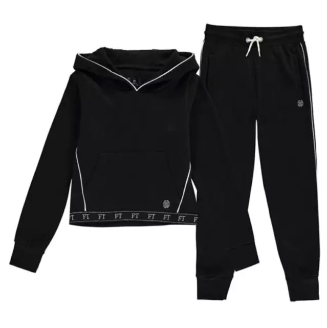 Firetrap 2 Piece Jogging Set Infant Girls Black Size UK 3-4 Years #REF145