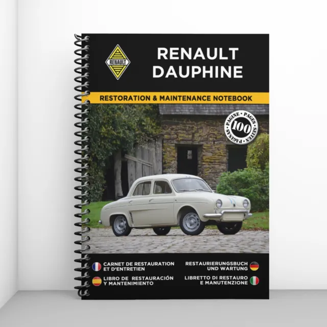 RENAULT DAUPHINE : Carnet de Restauration et d'Entretien - PORT OFFERT