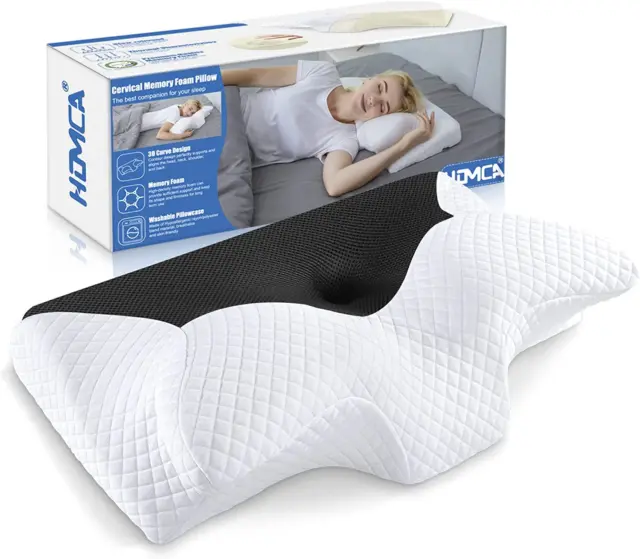 HOMCA Cervical Pillow Memory Foam Pillows - Contour Memory Foam Pillow for Neck