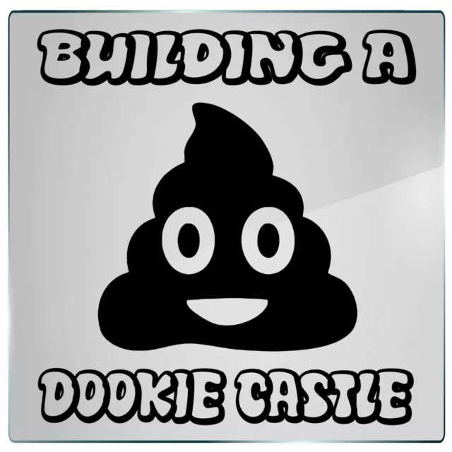 DecalDoggy - Poop Building a Dookie Castle Vinyl Decal Car / Wall