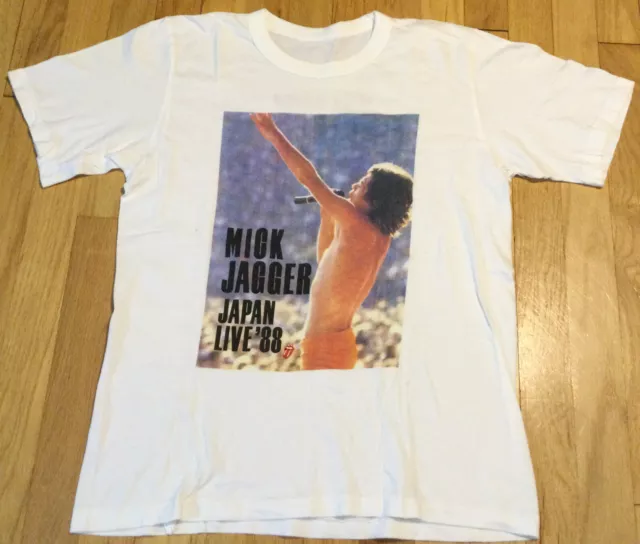 Vintage 1988 Mick Jagger Japan tour shirt M The Rolling Stones 80s single stitch