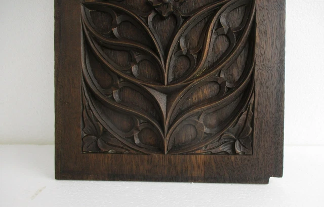 Hand Carved Wood Pediment Ornate  Architectural reclaimed Salvage Antique Gothic 2