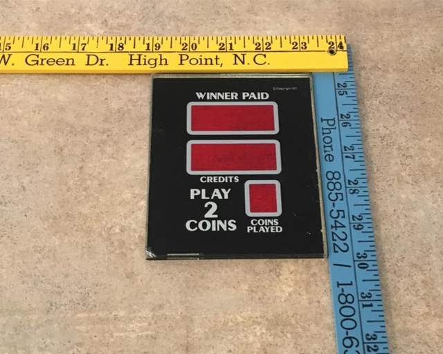IGT Slot Machine "Play 2 Coins" White Letter / FBT-1