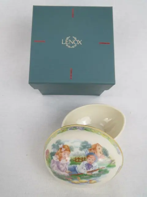1993 Lenox Porcelain Easter Egg Trinket Box Easter By The Millstream Limited Ed
