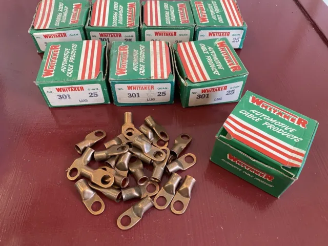 1920 's 1930 's 1940 's WHITAKER # 301 WIRE COPPER LUG END LOT (200) PIECES