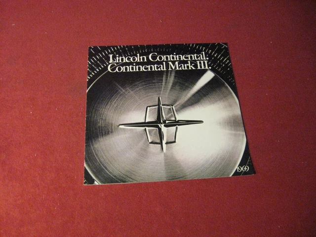 1969 Lincoln Small Sales Brochure Catalog Booklet Old Original