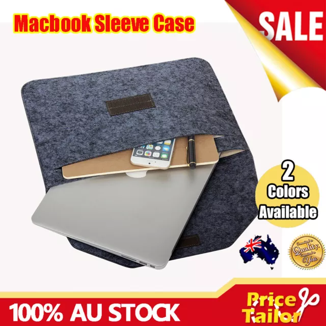 OZ Laptop Wool Felt Sleeve Case Cover Bag Pouch for Apple MacBook Air Pro Retina