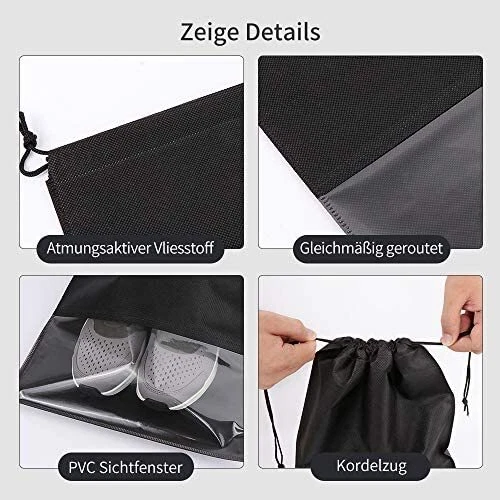 10 Stück Schuhe Tasche Vlies Reise Aufbewahrungsbeutel Kordelzug Staubbeutel 15