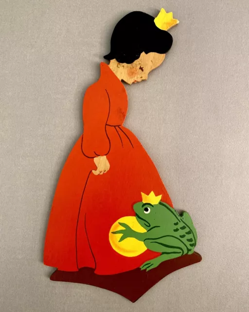 Kleine rote Prinzessin mit Datum 1961 Mertens-Kunst 20cm Deko Holz Bild Figur