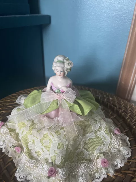 Lovely Antique Porcelain Half Doll