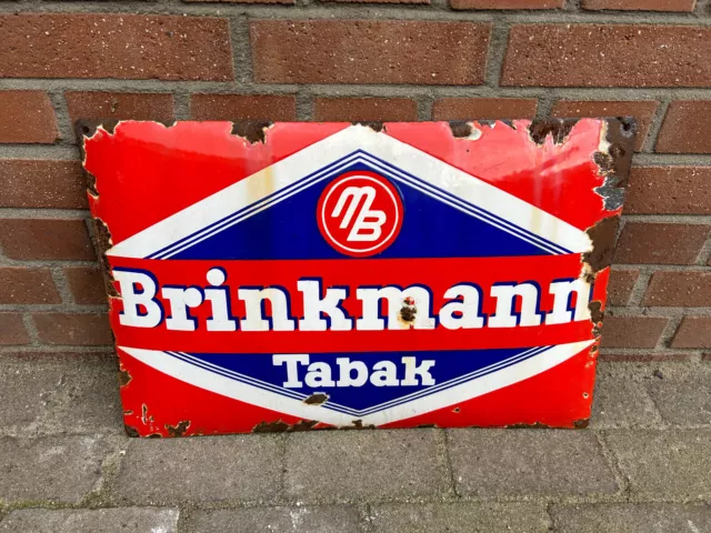 Brinkmann Tabak  Emailleschild Reklame Email Schild Werbung