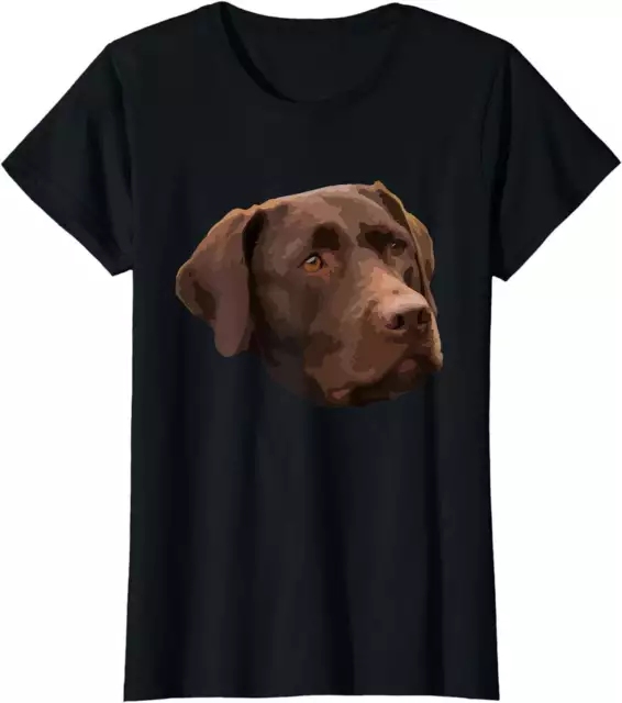 Funny Chocolate Lab T-Shirt | Labrador Retriever Dog Head