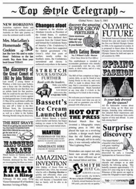 TopStyle Newspaper Waxed Food Paper - 2 sizes (per pack)