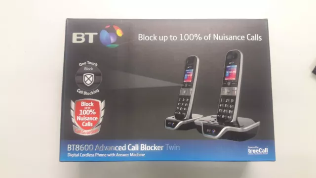 Bt 8600 Digital Landline Cordless Phone With Ans Machine Twin Set Adv Call Block