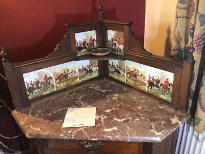 equestrian themed  vintage washstand 8