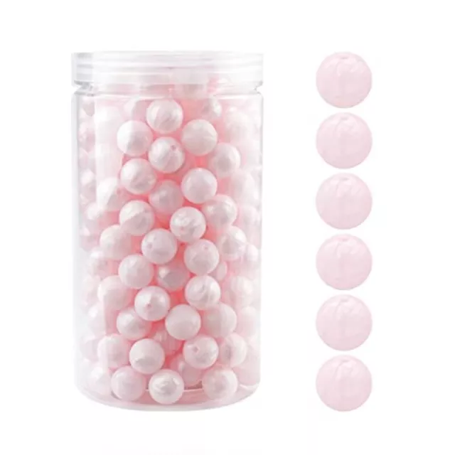 105Pcs Silicone Beads, 15Mm Bulk Round Silicone Beads Loose Beads for1255