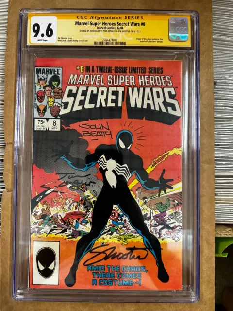 Secret Wars #8 CGC SS 9.6 Signed by Jim Shooter/John Beatty & Tom Defalco Marvel