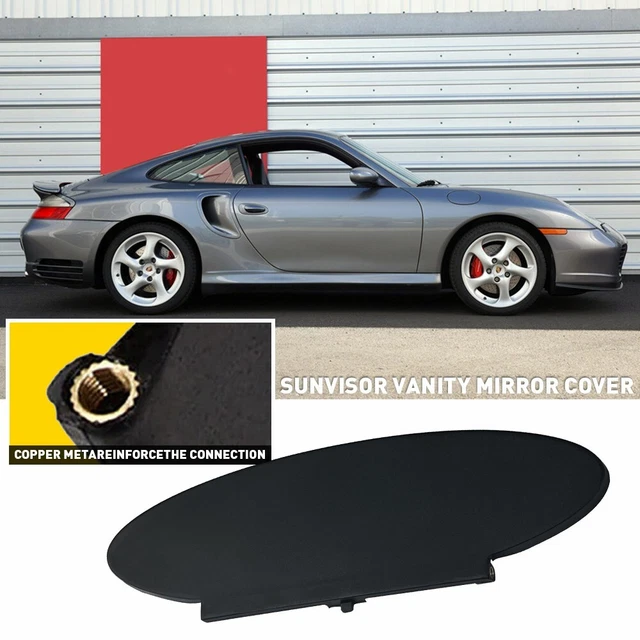 Replacement Sunvisor Sun Visor Vanity Mirror Cover for Porsche 911, 996, 997 NEW